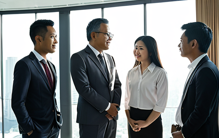 **Ethical CEO Example:** "A diverse group of employees gathered around a transparent CEO in a modern Malaysian office. Sunlight streaming in, emphasizing honesty and open communication."
