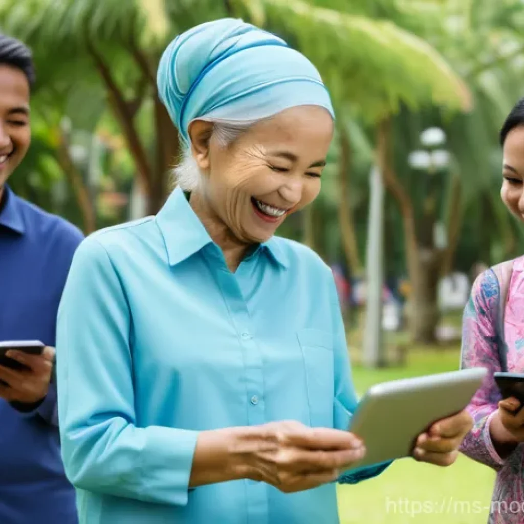 윤리적 기술 사용의 사회적 이점 - **Image Prompt: Community Connection through Ethical Tech**
**Subject:** A diverse group of Mala...