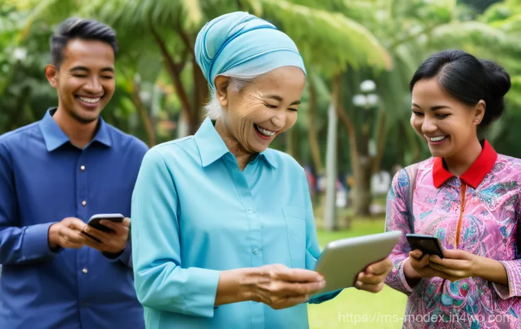 윤리적 기술 사용의 사회적 이점 - **Image Prompt: Community Connection through Ethical Tech**
**Subject:** A diverse group of Mala...