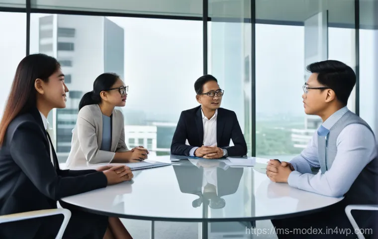 AI 결정의 윤리적 기준 수립하기 - **Prompt:** A diverse group of Malaysian professionals, including men and women of various ethnic ba...
