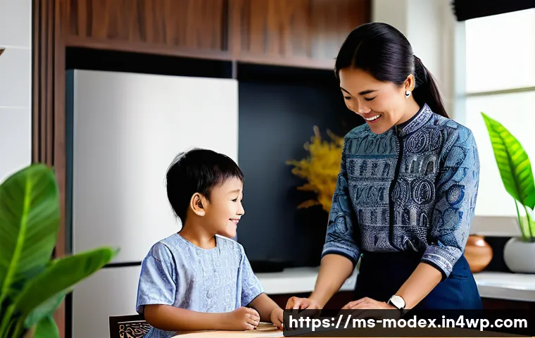AI의 역할과 인간의 도덕적 기준 - **Prompt 1: A Malaysian Family Embracing Smart Living with AI**
A vibrant, warmly lit interior o...