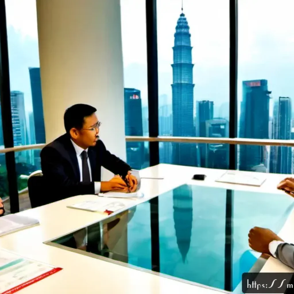 기술의 책임 있는 사용 기업의 역할 - Photorealistic corporate ethics meeting in a modern Kuala Lumpur office, diverse Malaysian executive...